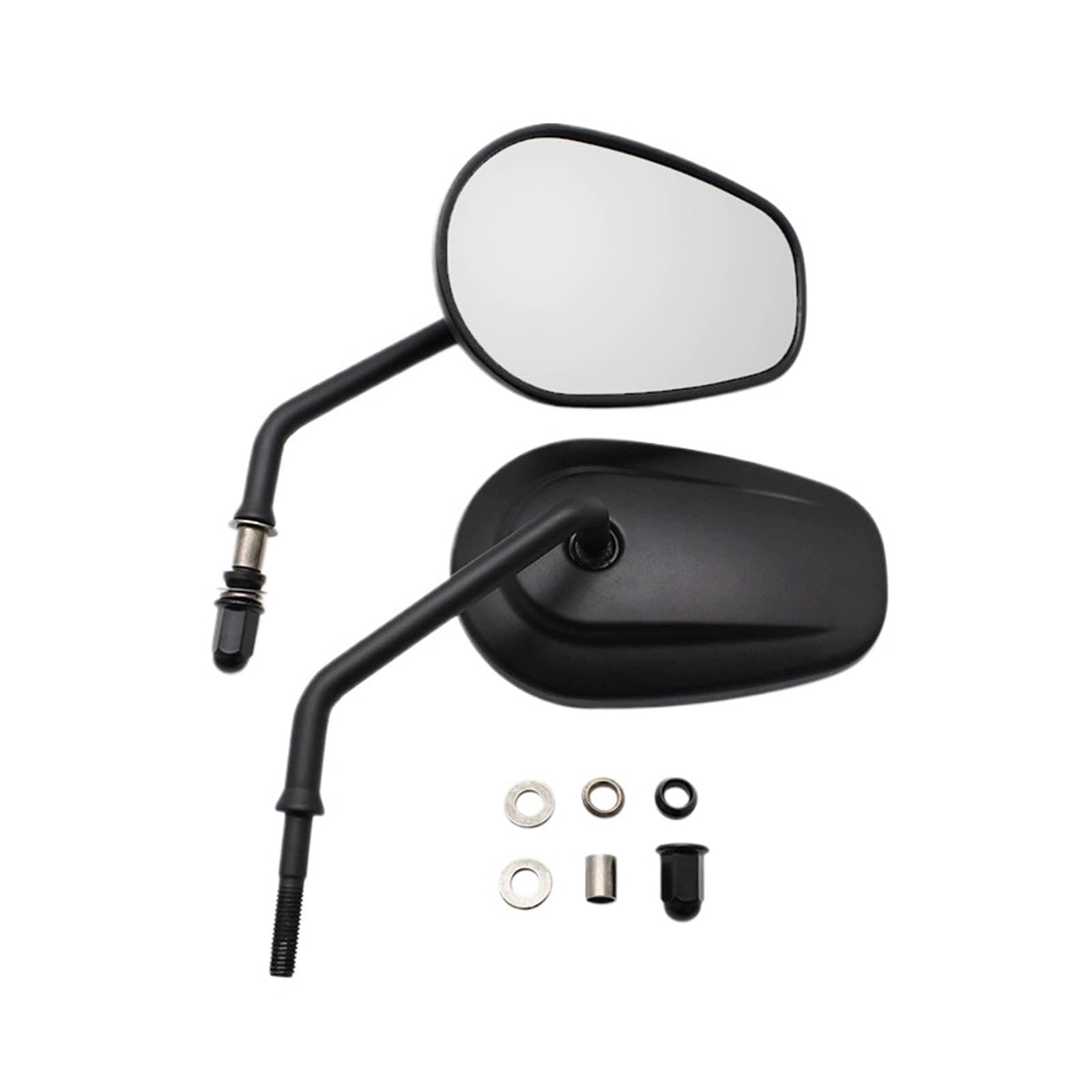 Specchietto Retrovisore Moto In Lega Di Alluminio Per Ha&rley Davidson Street Sportster 883 Softail, Specchietto Laterale Cromato Nero Specchietti