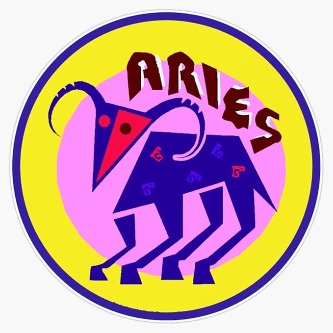 Aries Zodiac Cartoon Sign Sticker Vinyl Waterproof Sticker Decal Car Laptop Wall Window Bumper Sticker 5