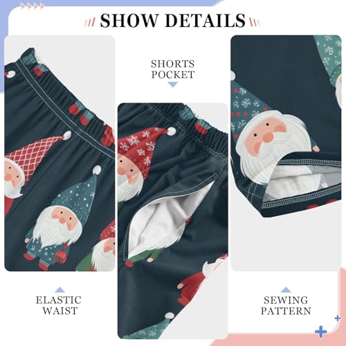Boys' Pants Christmas Gnome Holiday Elves Long Bottoms Jogger Pants Elastic Waist Trousers with Pockets S-XL4
