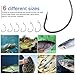 UCEC Fishing Hooks, 100pcs EWG Offset Worm Hooks, Bass Hooks, Wide Gap, Size:#1 1/0 2/0 3/0 4/0 5/0
