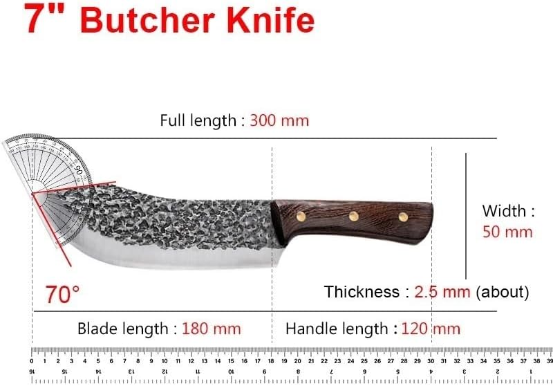 DAXXIN Meat Cleaver,Cleaver Knife, 7 Inch Hand Forged Blade Boning Butcher Kitchen Knives Chef Cleaver Meat Fish Vegetables Slicing Slaughter Utility Knife