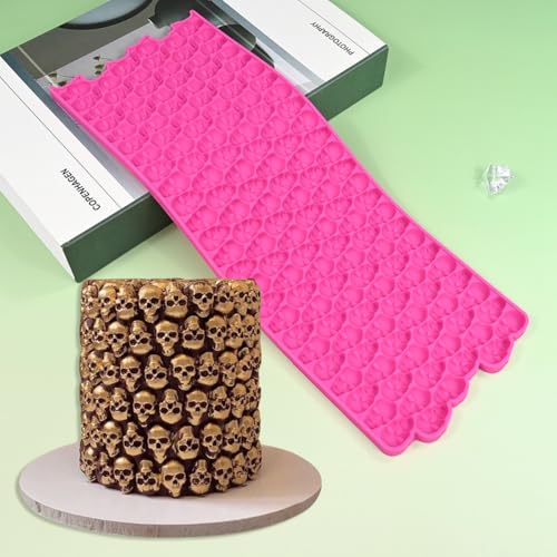 mostsom Moule à gâteau en silicone 3D en forme de tête de mort pour décoration de gâteau