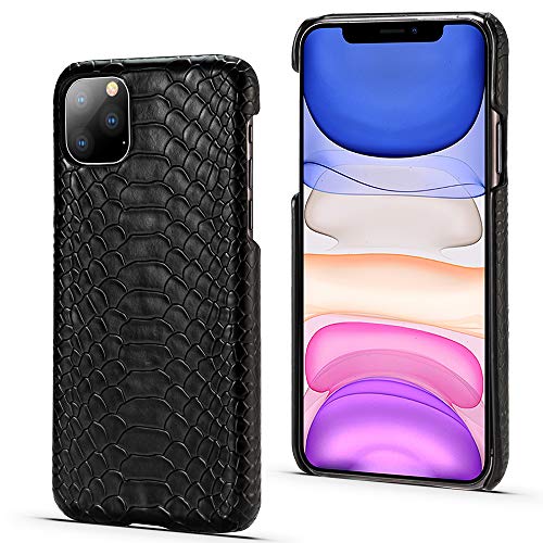 Heroisnice i Phone 11 Pro Slim Case Compatible with Apple iPhone 11Pro Phone Cases PU Leather Shock-Absorption Cover for iPhone11Pro Protective Bumper Covers 5.8inch (Black)