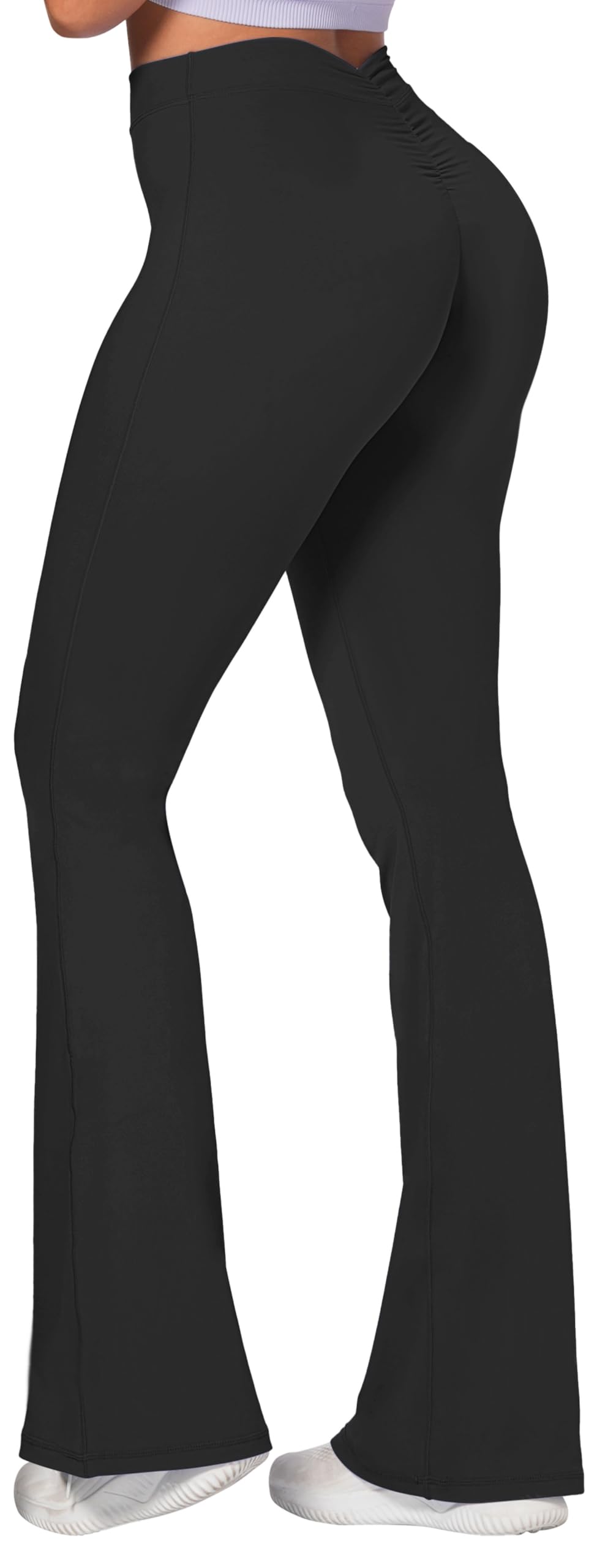 Sunzel Flare Leggings, Crossover Yoga Pants with Tummy Control, High-Waisted and Wide Leg