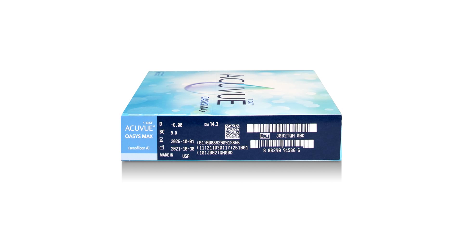 ACUVUE OASYS MAX jednodniowe soczewki kontaktowe – pomagają zmniejszyć uczucie zmęczenia i suchości oczu – 90 soczewek kontaktowych o rozdzielczości +7,50 dpt i BC 8.5 – ochrona przed promieniowaniem