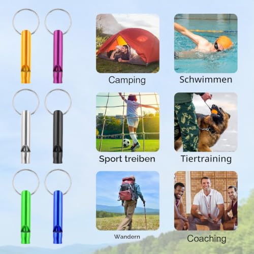 Mabor 12 Stück Trillerpfeife laut Notfall