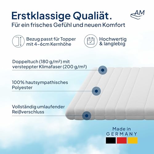 Topper Bezug 180x200 Mit Reissverschluss