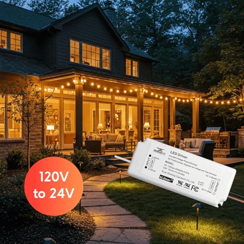 Image of Ironsmith Lighting Products LED Driver with Triac Dimming Transformer - Efficient 120 Volts to 24 Volts 40 Watt Input, Dimmable from 100% to 1% - Corded Electric