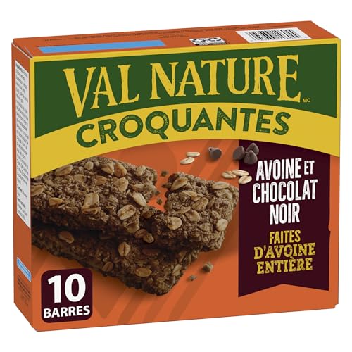 NATURE VALLEY Dark Chocolate Oats Crunchy Granola Bars, No Artificial Colours, No Artificial Flavours, Snack Bars, Made with Whole Grain Oats, Pack of 10 Bars, Made with Dark Chocolate - Image 3