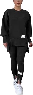 Conjunto genérico de calcetines de algodón para hombre, chándal de manga larga irregular para mujer, con pantalones, conjunto de ropa deportiva elegante y cómoda