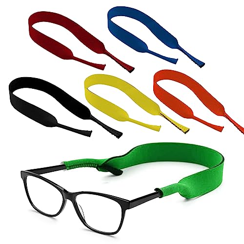 SOL 6pk Sports Glasses Straps, Floating Neoprene Lanyard for