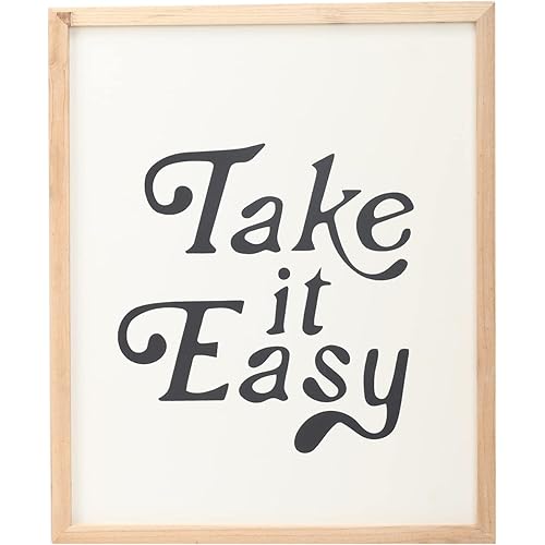 Take it Easy, Inspirational Hanging Wood Wall Decor | Relax boho Wall Decor Cute Art Sign