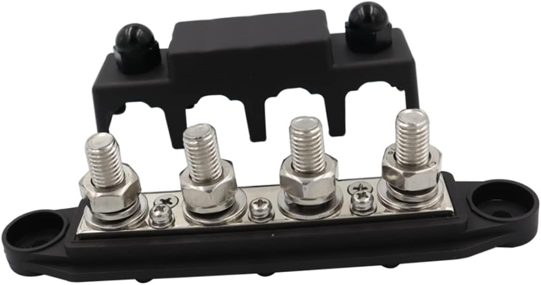 Artibetter 2pcs Power Distribution Blocks Bus Bar Dc Black Red Automotive Truck Car Boat Yacht Safety Covers