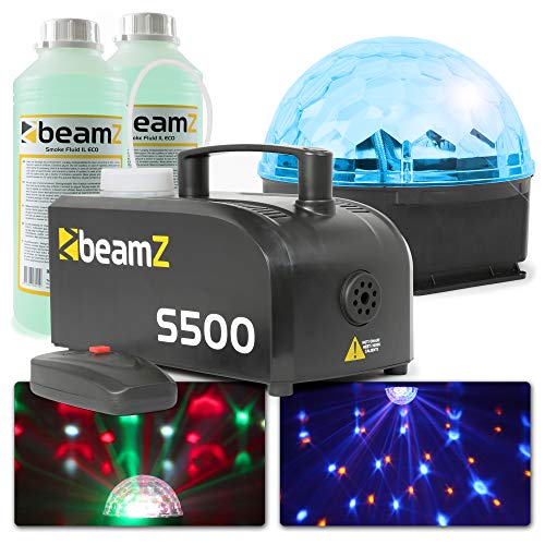 Feestverlichting set - BeamZ Party pack S - Complete Lichtset voor een feestje thuis - Jelly Ball en 500W Rookmachine met ruim 2 liter Rookvloeistof