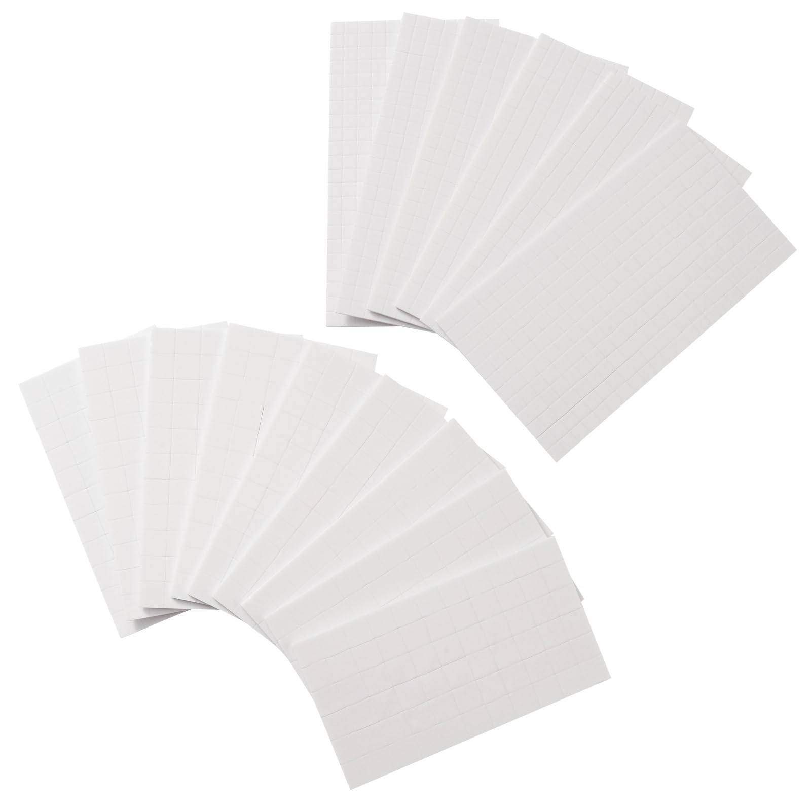 Crafjie 2178pcs 15 Sheets 2 Sizes Foam Dots Squares 3D Pop Foam Squares Dual-Adhesive Foam Mount for Halloween Christmas Scrapbook DIY Crafts Office Supplies