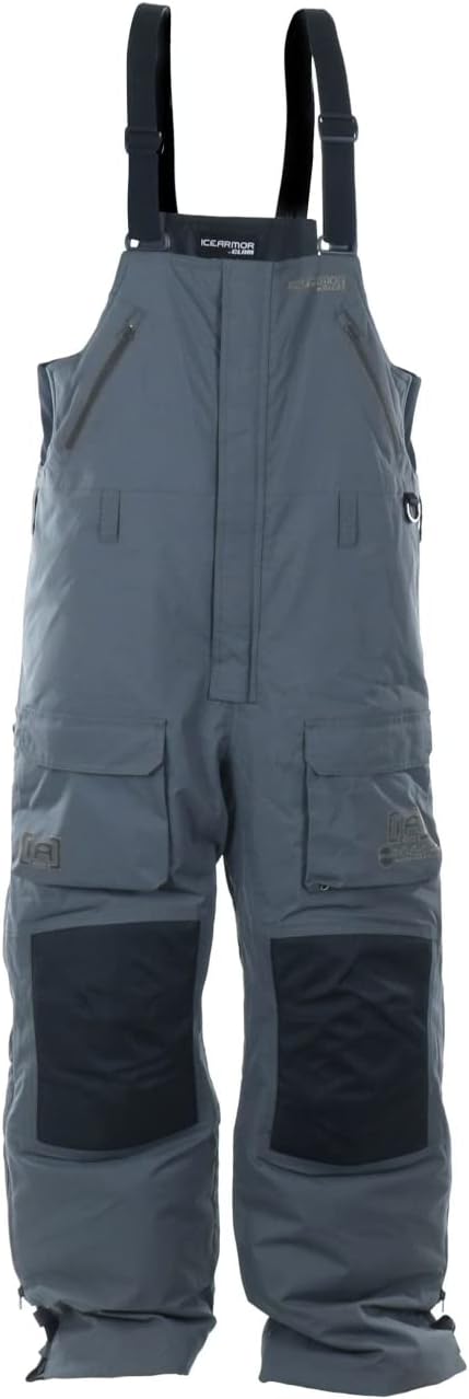 ICEARMOR Youth Rise Float Bib – Insulated, Waterproof Ice Fishing Bib with MotionFloat Flotation Assist for Safety & Warmth – Size Medium