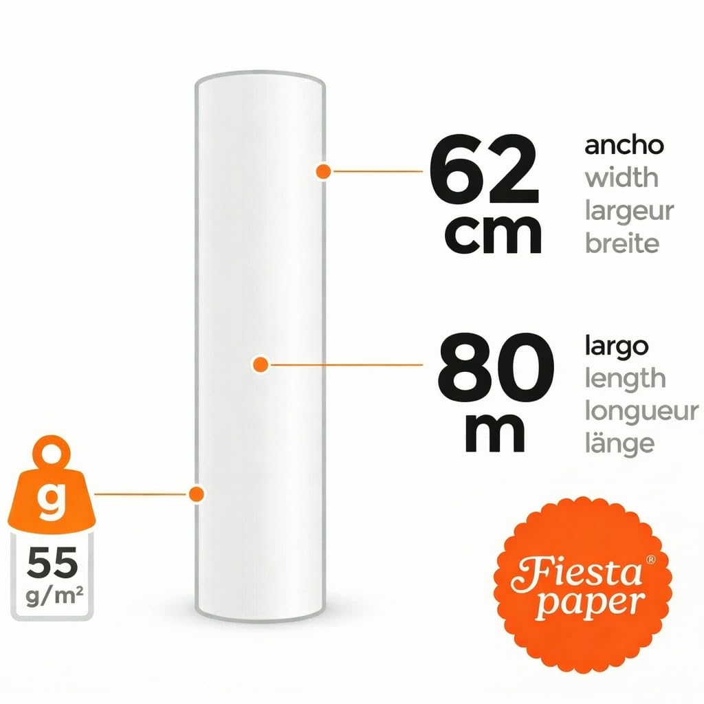 Rollo de Papel Regalo Infantil Animales Selva 62cm x 80m Bobina Grande Resistente - Niños Cumpleaños Decoración - FP Fiesta Paper