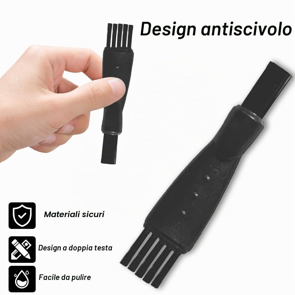 Spazzola per Rasoio, 6 Pcs Rasoio Spazzole per Pulizia, per Rrimuovere i Residui Della Barba e la Polvere