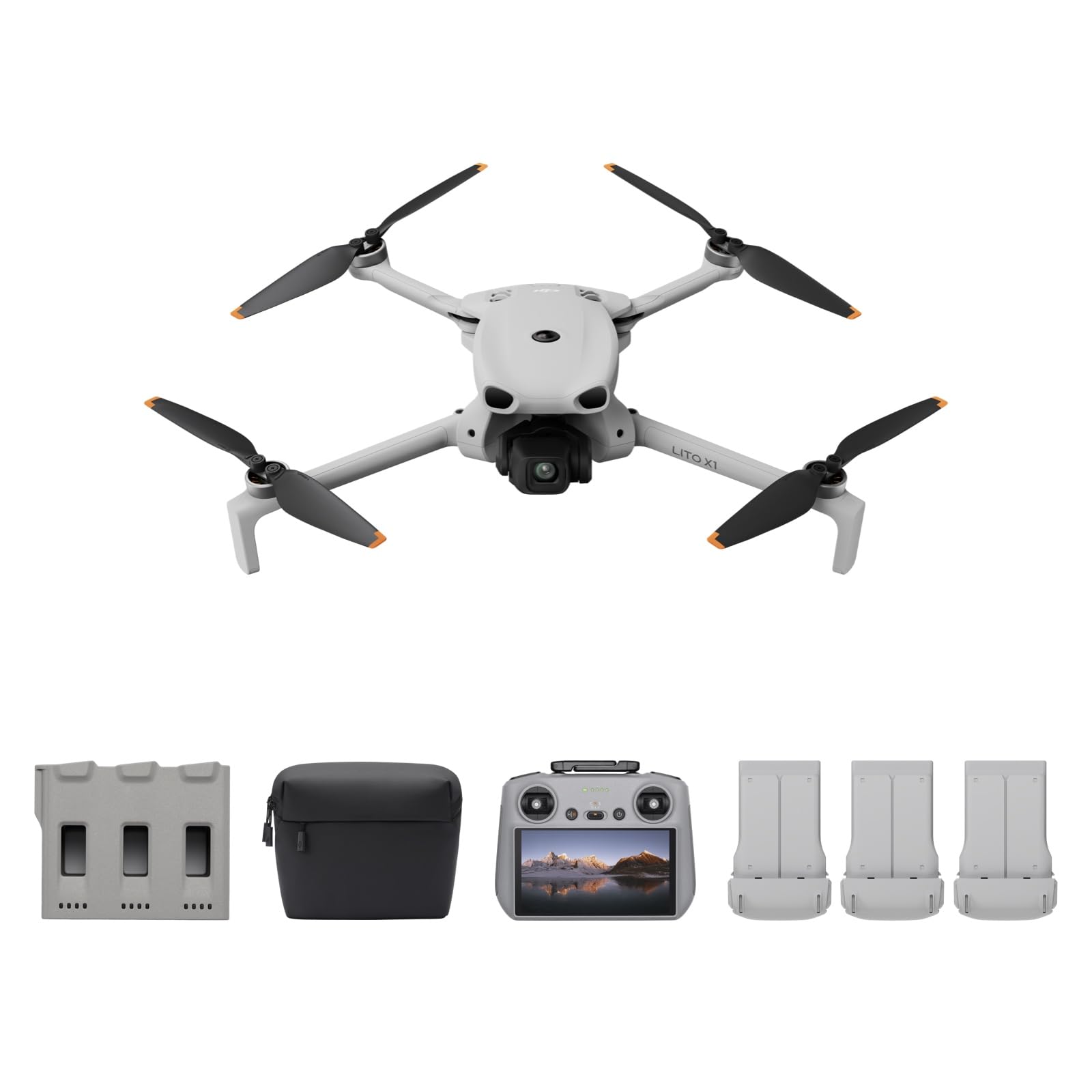 DJI Lito X1 Fly More Combo Plus With DJI RC 2, 4K Camera Drone for Beginners, Obstacle Sensing, ActiveTrack, 1/1.3-Inch Sensor, Light for Adults, 15km Video Transmission, Extended Battery Life - 1