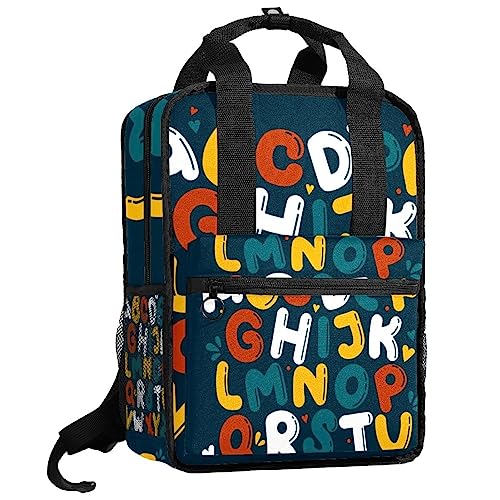 Sac à dos garçons alphabet avec bretelles réglables confortables pour l'école