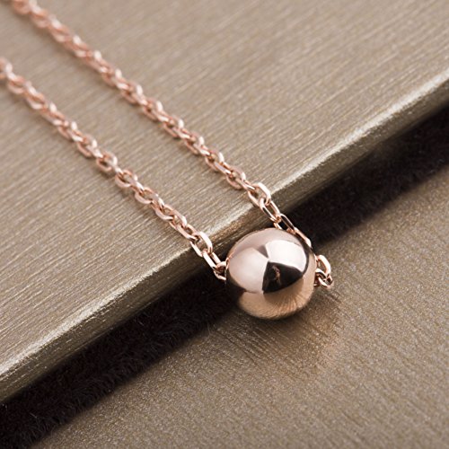 S.leaf Sterling Silver Necklace Dainty Solid Bead Necklace Gold Necklaces For Women #TOP4