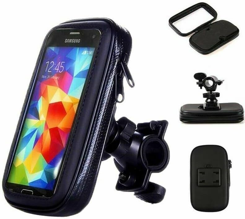 Impermeable 360  Bicicleta Motor Bicicleta Impermeable Teléfono Soporte De Montaje Para Teléfonos Móviles (5.5 Pulgadas)