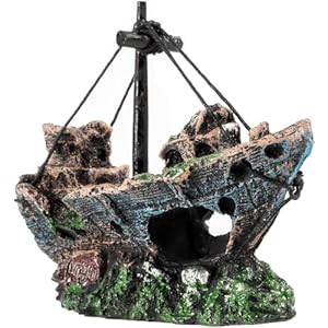 Aquarium Shipwreck Decoration, Fish Tank Ornaments