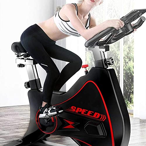 Image of Exercise Bike - Belt Drive Stationary Bike Indoor Cycling Bike Stationary with 12kg Flywheel Comfortable Seat Cushion and LCD Monitor for Home Workout
