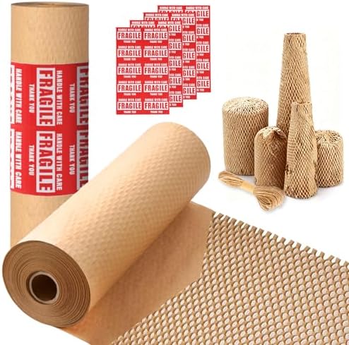 Honeycomb Packing Paper 12" x 200ft,Alternative to Bubble Wrap fo...