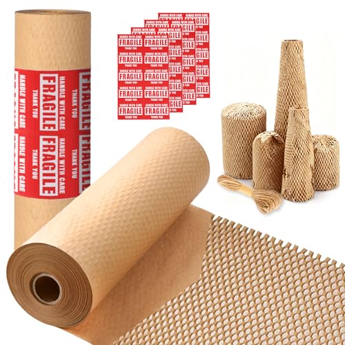 Honeycomb Packing Paper 12" x 200ft,Alternative to Bubble Wrap for