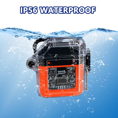 Waterproof Arc Lighter, Dual Arc Flameless Plasma Lighter with C-Type Charging Cord and Cord, LED Power Indicator, Electric Lighters for Indoor and Outdoor Camping and Cooking, IP56(Orange) — view 3