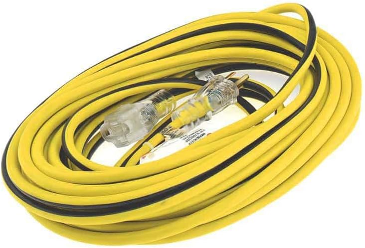 PRO SOURCE Extra Heavy-Duty 50-Foot Yellow & Black 14-Gauge Outdoor Extension Cord with Indicator Light