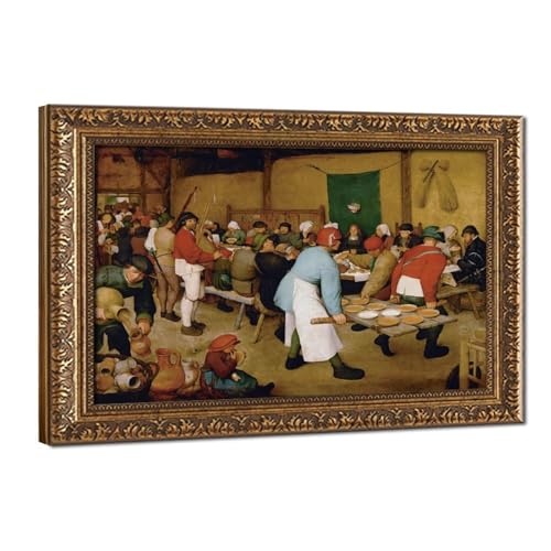 Impression sur toile Pieter Bruegel Le Mariage Paysan 40x61 cm