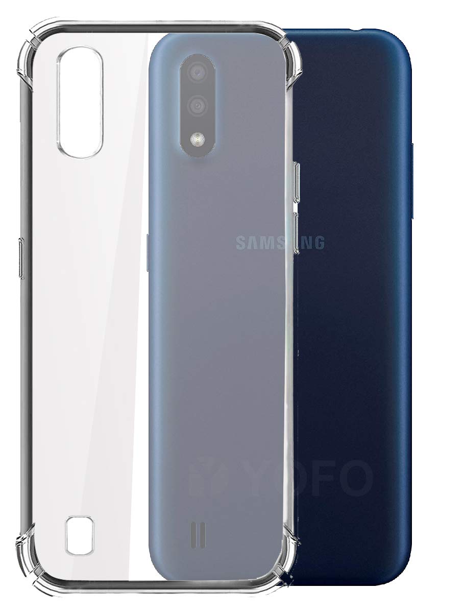 YOFO Rubber Back Cover Case for Samsung M01 (Transparent) with Bumper Corner (B08L3FVD93) Amazon Price History, Amazon Price Tracker
