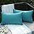EMEMA Outdoor Waterproof Peacock Blue Pillow Covers 12x20 Inch Rustic Decorative Throw Pillow Covers Cushion Case Rectangle for Patio Sofa Couch Home Bed Farmhouse Car Decor Set of 2