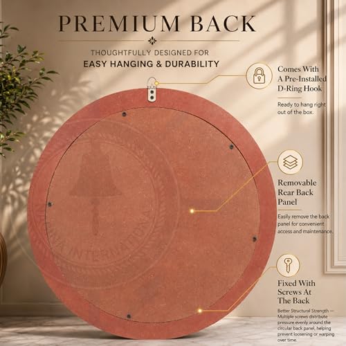 Image of Nagina International Hand Crafted Nautical Premium Wall Decor Rope Accentuated Mirror | Maritime Sailor's Decor Gifts & Collectibles (24 Inches)