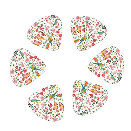 Ensemble de 12 médiators de guitare Vintage Bird Flower pour guitare acoustique, guitare électrique, contrebasse… - Les Beatles, Paul McCartney, John Lennon, RIngo Starr, George Harrison Ensemble de 12 médiators de guitare Vintage Bird Flower pour guitare acoustique, guitare électrique, contrebasse… – Image 3