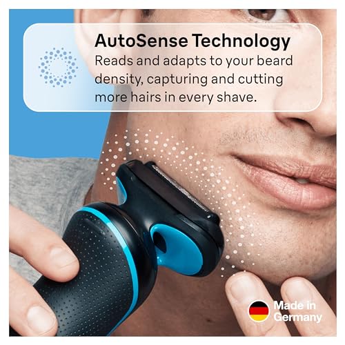 Braun Series 5 Electric Shaver for Men, Waterproof Electric Razor, 3 Flexible Blades, EasyClean System, AutoSense Technology, Braun 51-B1000s - Image 5