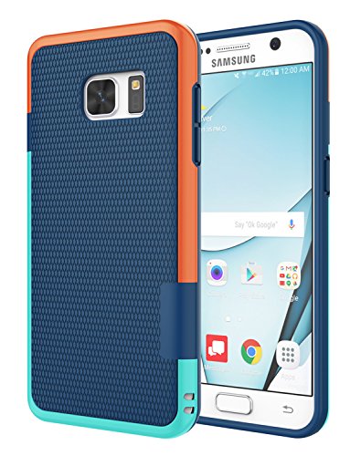 Jeylly Galaxy S7 Case, Galaxy S7 Cover, Shock Absorbing Ultra Slim Rugged Bumper Hybrid Soft TPU & Hard PC Protective Anti-slip Case Cover for Galaxy S7 - Blue