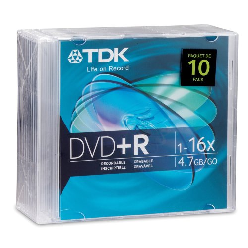 DVD+R 16x TDK disque vierge 4,7Go gravure de données et vidéo