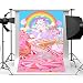 Aisnyho Candyland Backdrop Fairytale Candy World Photo Background Sweet Cartoon Backdrops for Photography Birthday Party Studio Children Lollipop Rainbow Castle 5x7ft