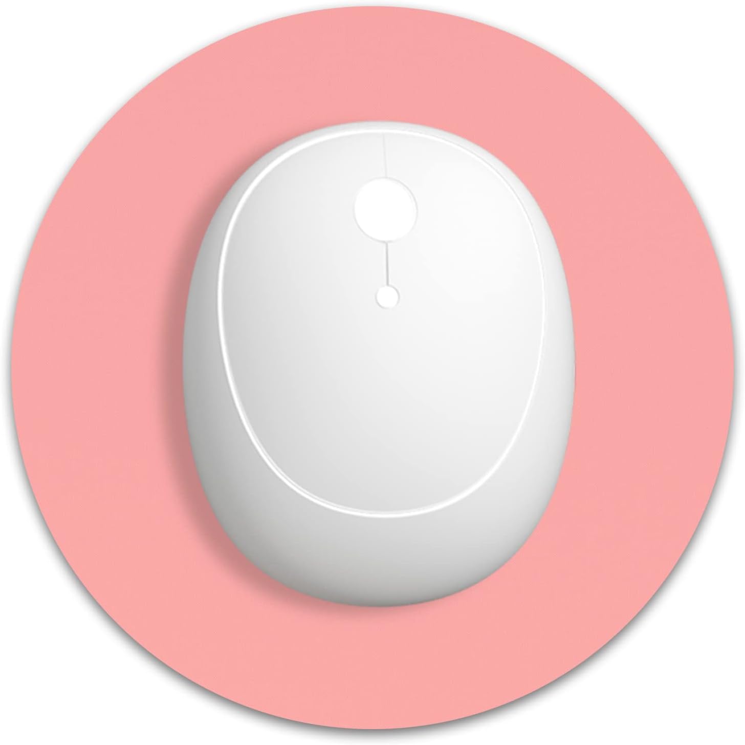 Dapesuom Small Mouse Pad, 6 x 6 Inch Thick Rubber Premium-Textured Non-Slip Portable & Washable Round Mini Mouse Mat for Women Men Wireless Laptops Keyboard Tray Gaming Work Computer Travel, Rose Pink