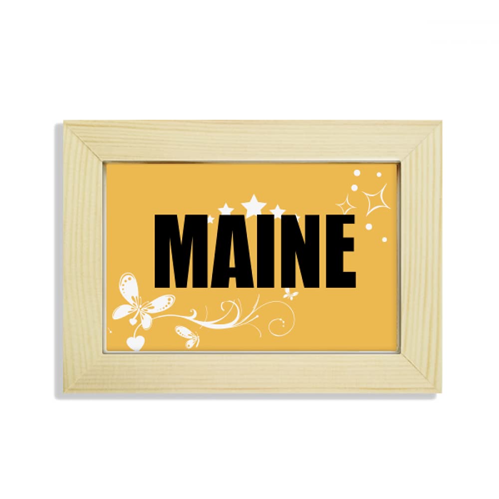 Cuadro de flores de madera de Maine para escritorio y decoración del hogar