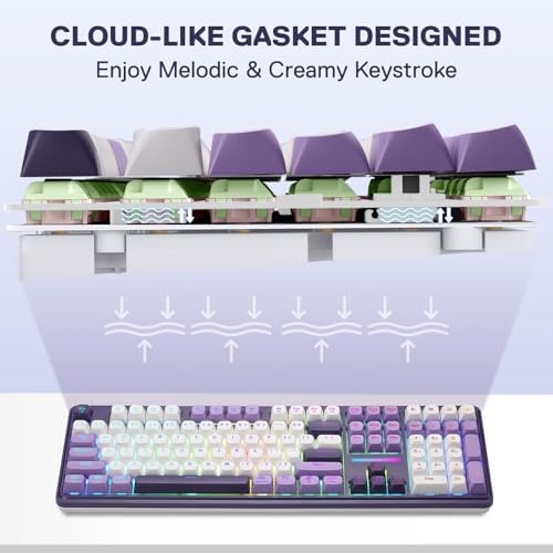 Redragon K745 PRO Wireless 108-Key Gasket RGB Gaming Keyboard, 4 Hotkeys — view 4