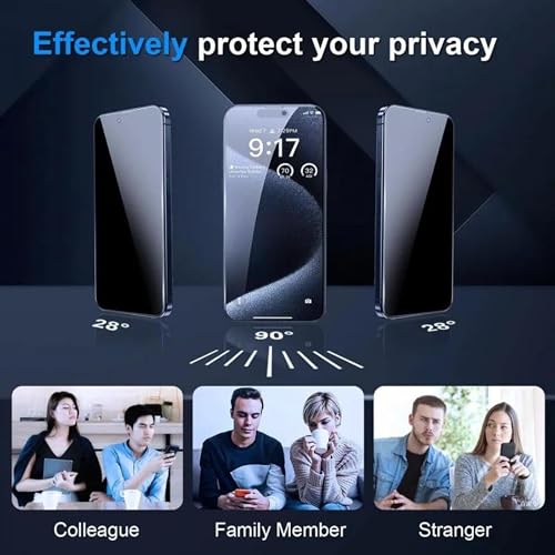Image of Premium Privacy Tempered Glass Screen Protector for iPhone XS Max /iPhone 11 Pro Max (5.8 Inch, Pack of 1) Anti-Spy /Anti-Peeping 9H Hardness Screen Guard with Installation Kit & Guide