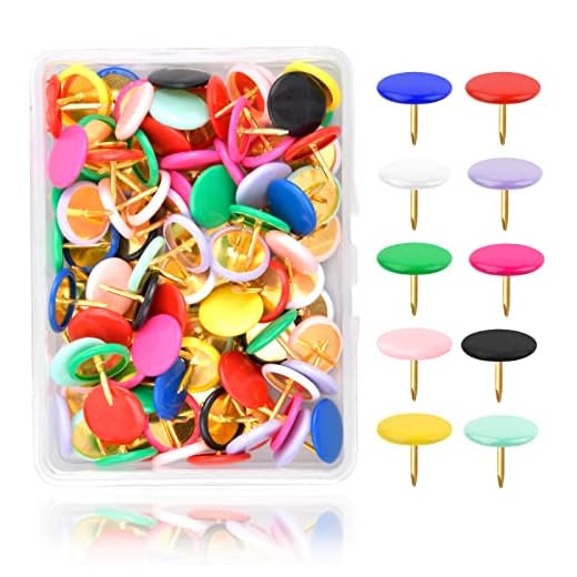 100 PCS Colourful Push Pins Set