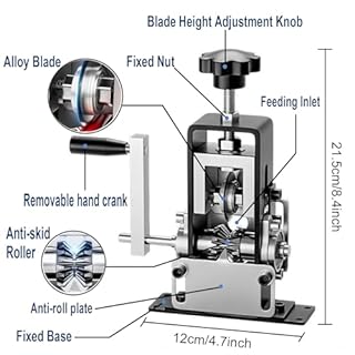 Wire Stripper Machine, Wimayo Manual Copper Wire Stripping Machine for 1-20mm Wire/Cable Recycling, Drill Powered Scrap Wire Stripper Tool with Adjustable Feed Hole and Hand Crank