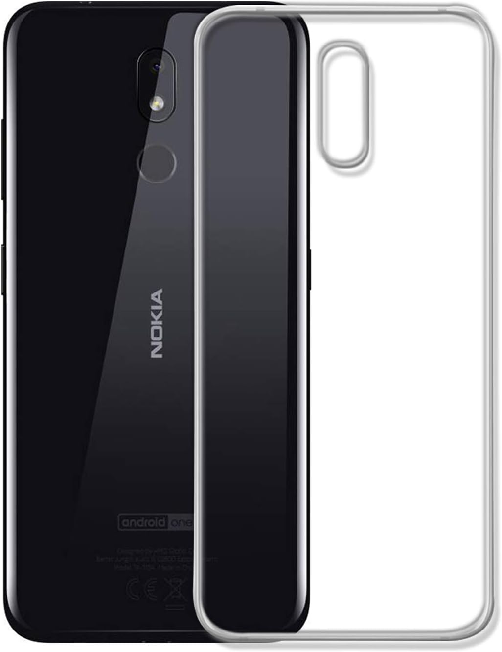 Fasheen Printed Back Case Cover for Nokia 3.2, Flexible Soft Silicone Rubber TPU, Print: Transparent