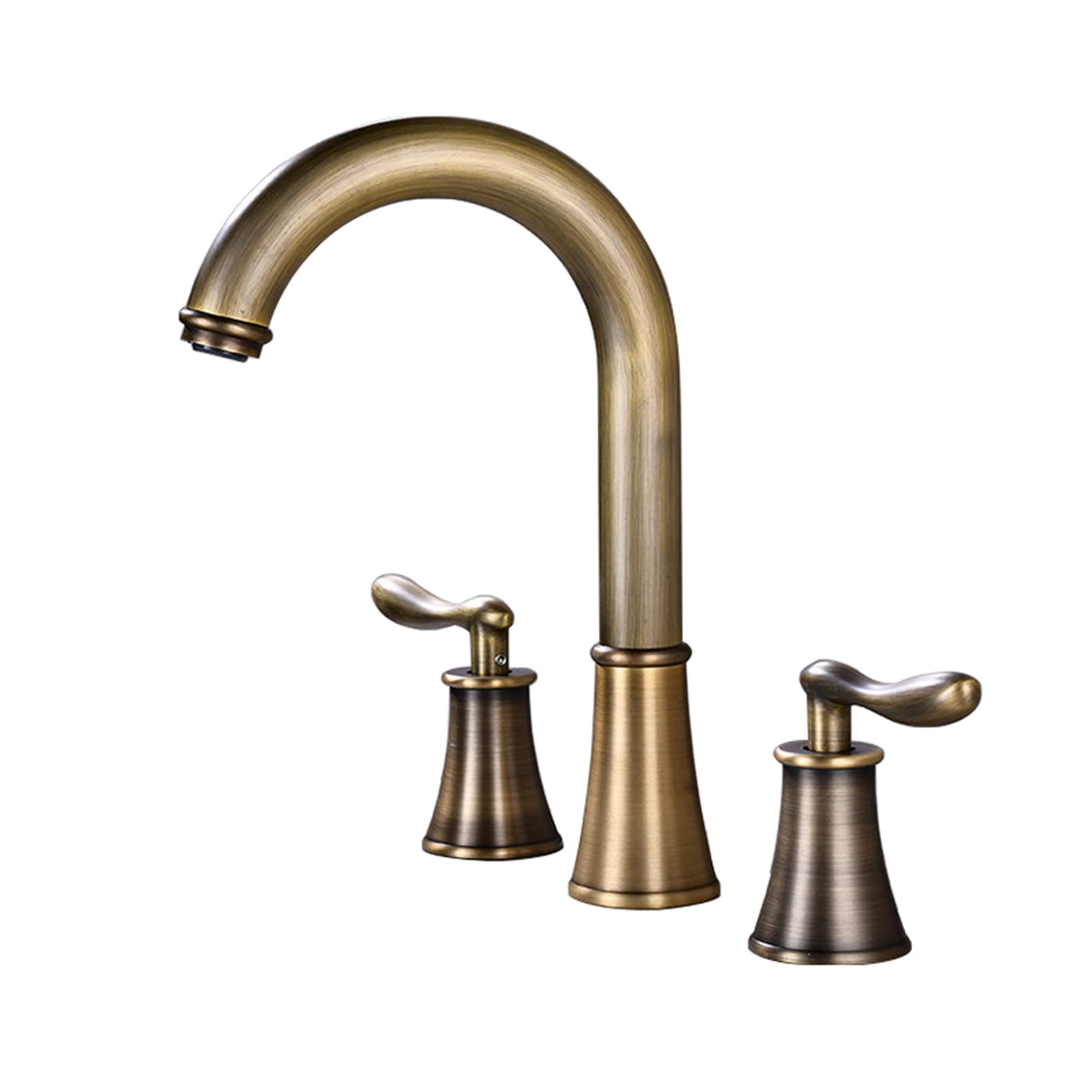 Mitigeur de lavabo trois trous eau chaude et froide avec bec pivotant à 360 degrés
