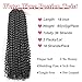 Leeven 2 pcs Passion Twist Braiding Hair for Butterfly Locs Natural Black Water Wave Crochet Passion Twist Hair for Women 18 Inch Long Bohemian Braids Synthetic Crochet Hair 1B#